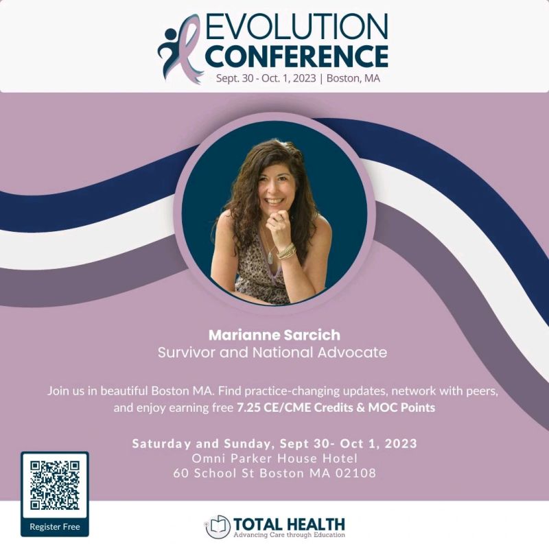 Marianne Sarcich: Excited to join Total Health as a speaker at the upcoming 2023 Evolution Conference