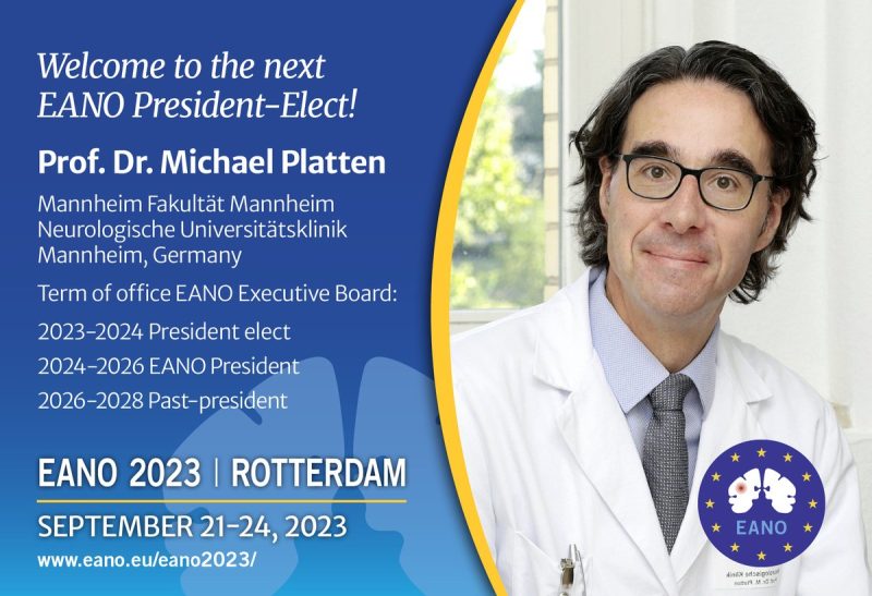 Thrilled to welcome Michael Platten as the new President of EANO. – EANO