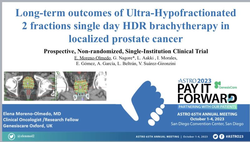 Elena Moreno-Olmedo: Glad to share our 10-year results at ASTRO 2023