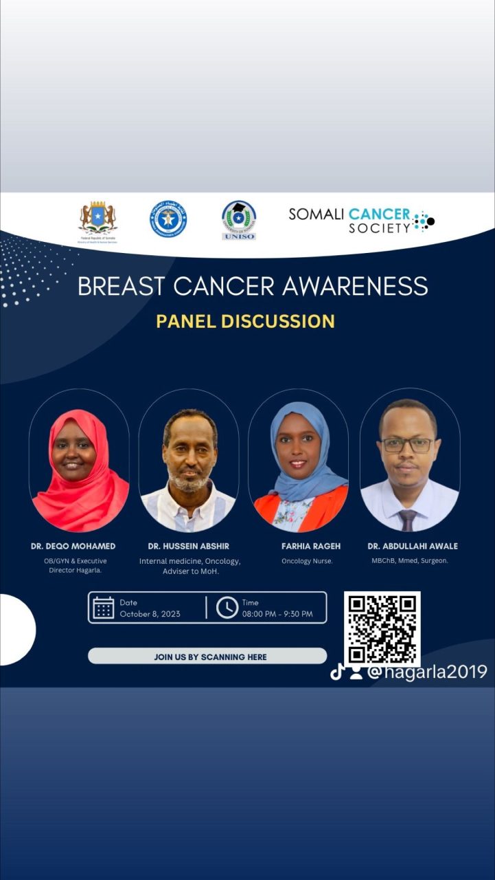 Deqo Mohamed: It was a pleasure having you all, at Hagarla Institute Knowledge Exchange Platform, and your valuable contribution during our session on Breast Cancer Awareness was greatly appreciated