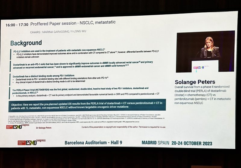 Jose Fernando Moura: Phase 2 PERLA trial shows a new option in same setting NSCLC 1st line