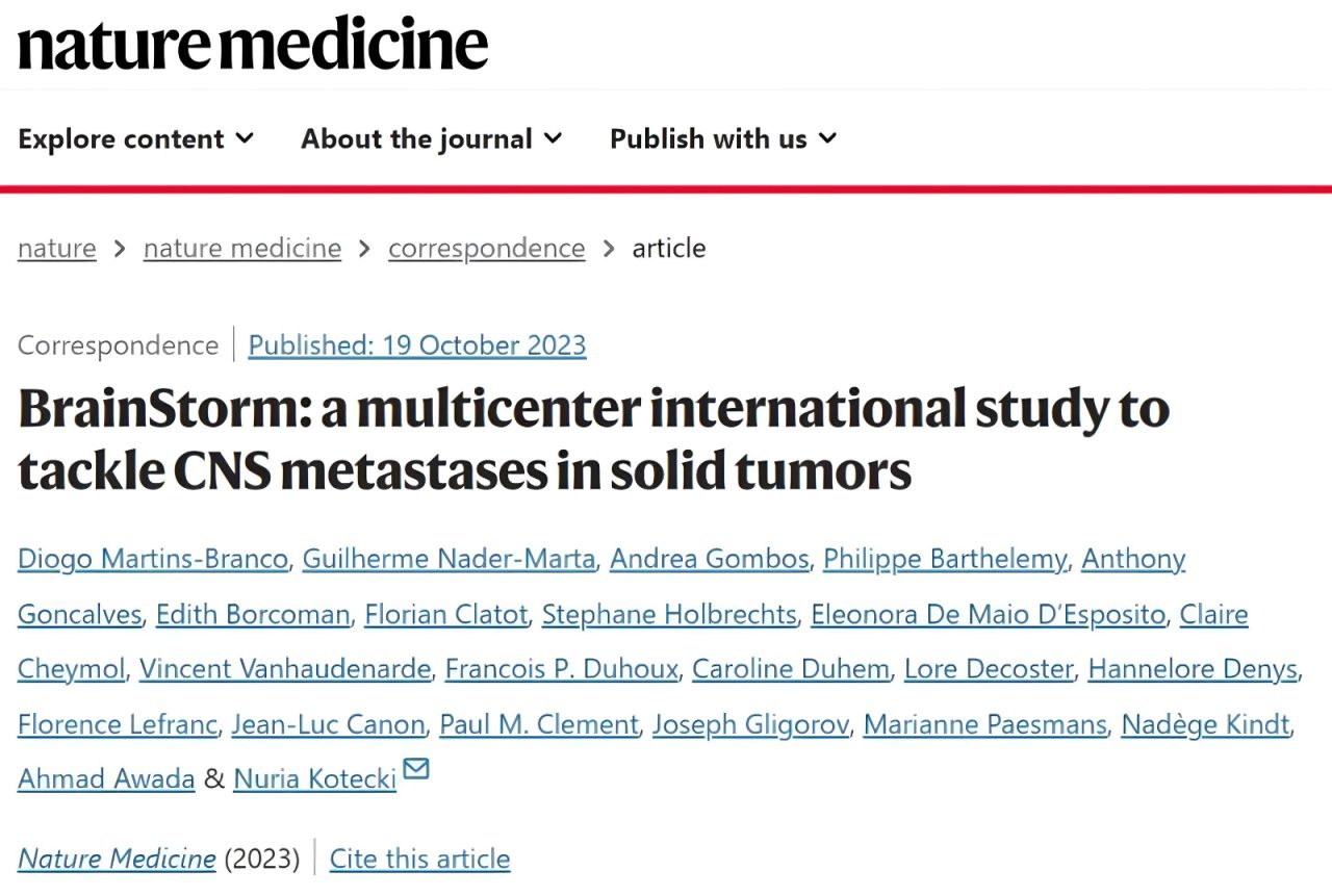 Diogo Martins Branco: Brain Storm is an investigator-initiated prospective clinical study