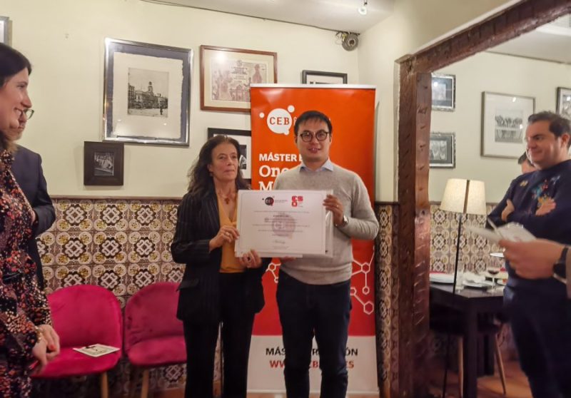 Hongcheng Zhu: Awarded Master of Molecular Oncology by Center for Biosanitary Studies in Madrid