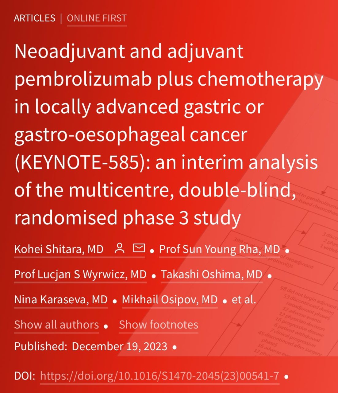 Erman Akkus: KEYNOTE-585 – although pathological complete response improved, no survival advantage