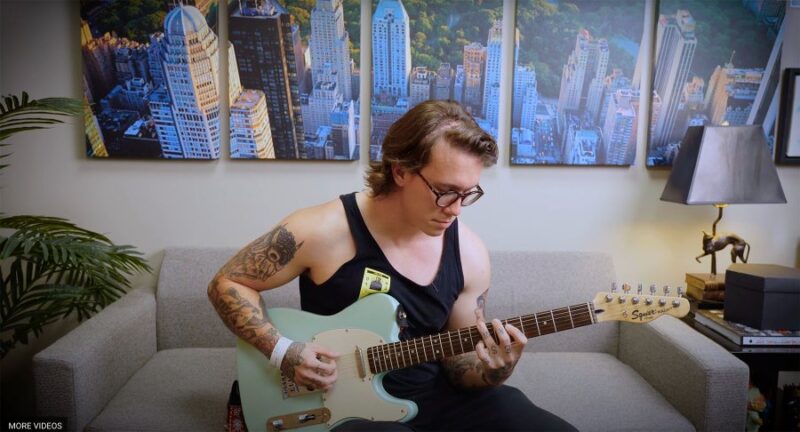 Playing a guitar during an awake craniotomy at the Sylvester Comprehensive Cancer Center