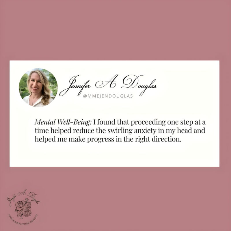 Jennifer Douglas: A Breast Cancer Journey: Living it One Step at a Time
