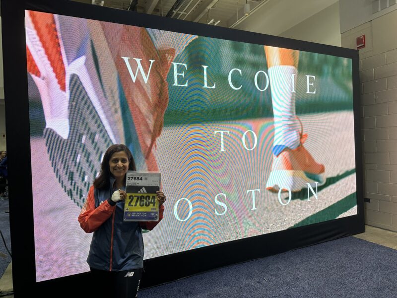 Aparna Raj Parikh: Taking the day off from oncology and Mass General Cancer Center, attempting my 1st marathon