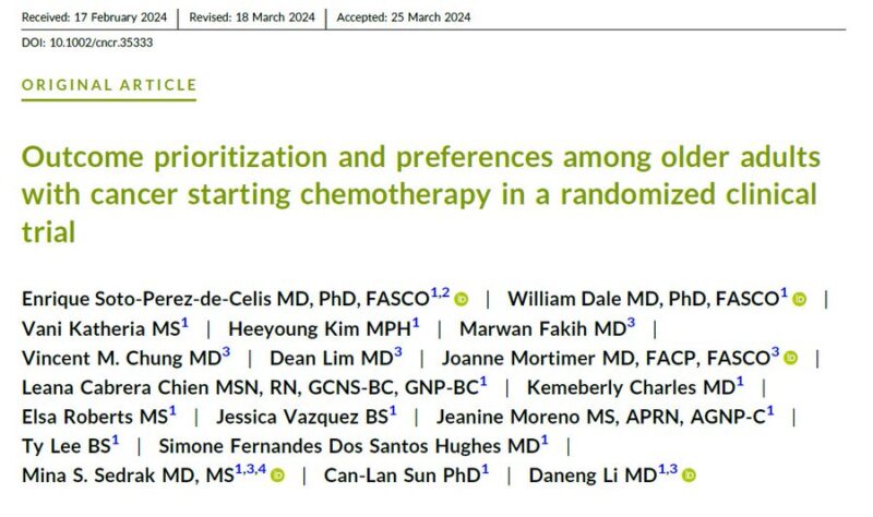 Kelley C. Wood: What’s important to older adults receiving chemotherapy?