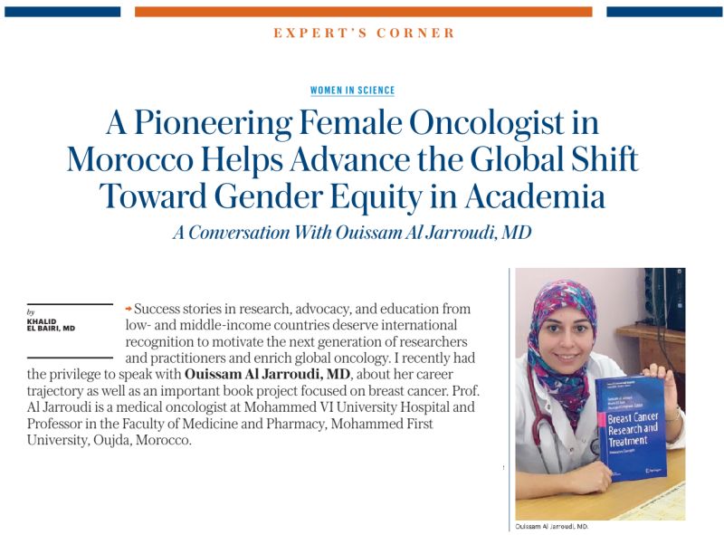 Khalid El Bairi: My interview with Ouissam Al Jarroudi, one of the leading experts in breast cancer in Morocco