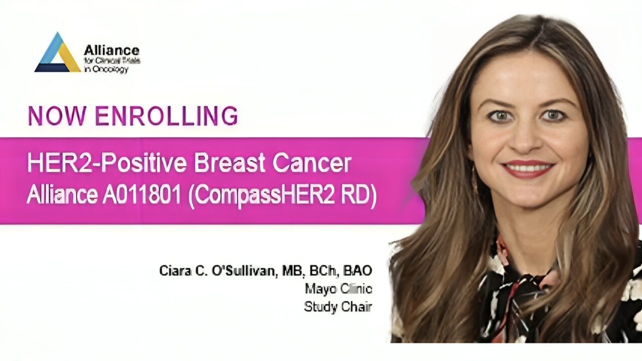 Ciara C. O’Sullivan of Mayo Clinic, leads the Alliance A011801 trial – Alliance for Clinical Trials in Oncology