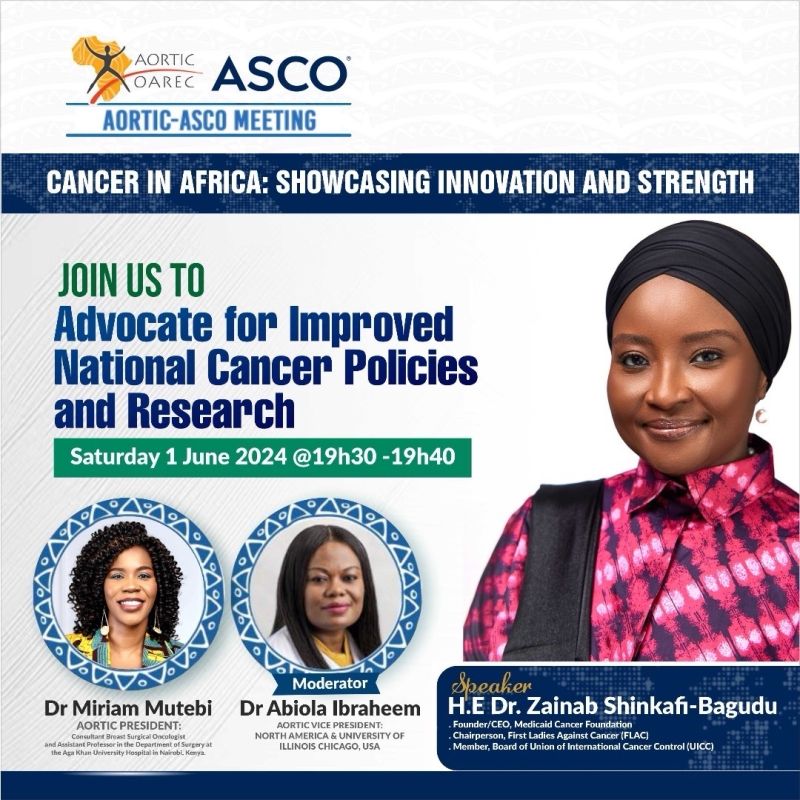 Zainab Shinkafi-Bagudu: I am thrilled that I’ll be speaking at the AORTIC-ASCO Meeting on June 1st