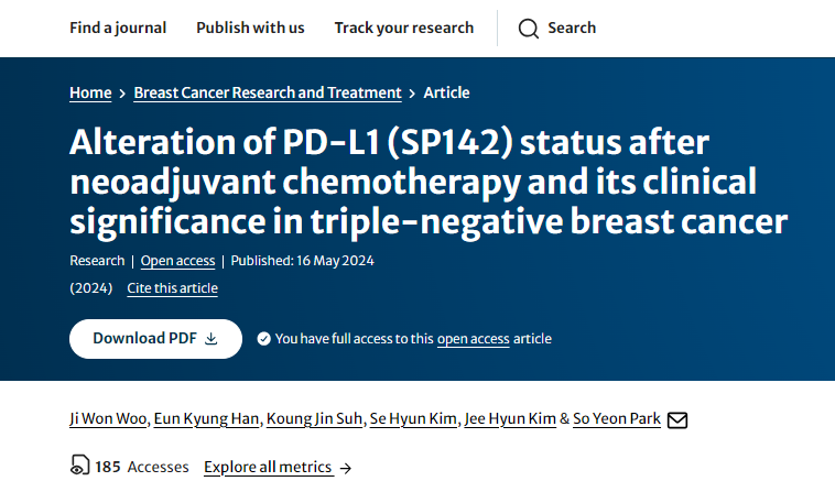 Yakup Ergün: A valuable retrospective study on PD-L1 alteration after NAC in TNBC