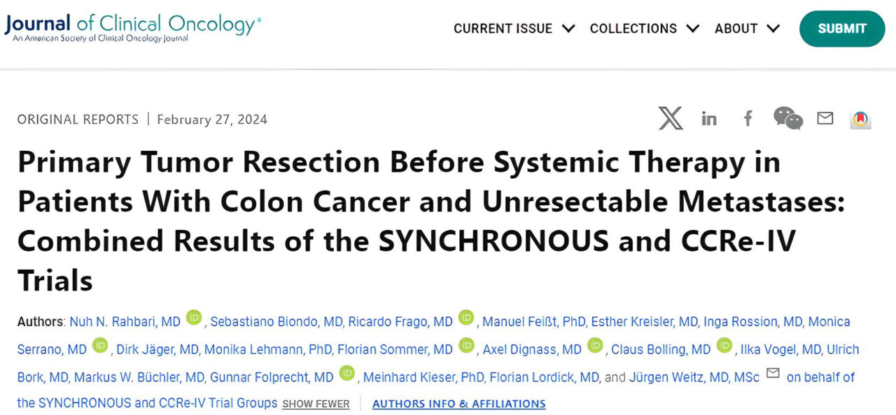 Cathy Eng: Critical information from Journal of Clinical Oncology