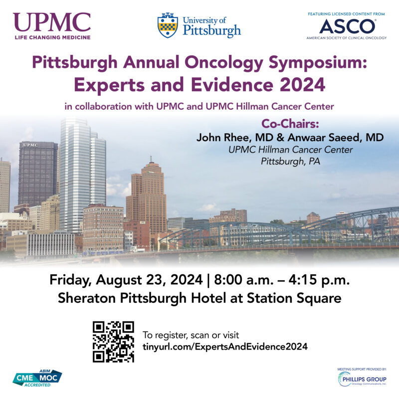 Stephen Liu: Looking forward to discussing Targeted Therapy in NSCLC at the UPMC Hillman Cancer Center Pittsburgh Annual Oncology Symposium