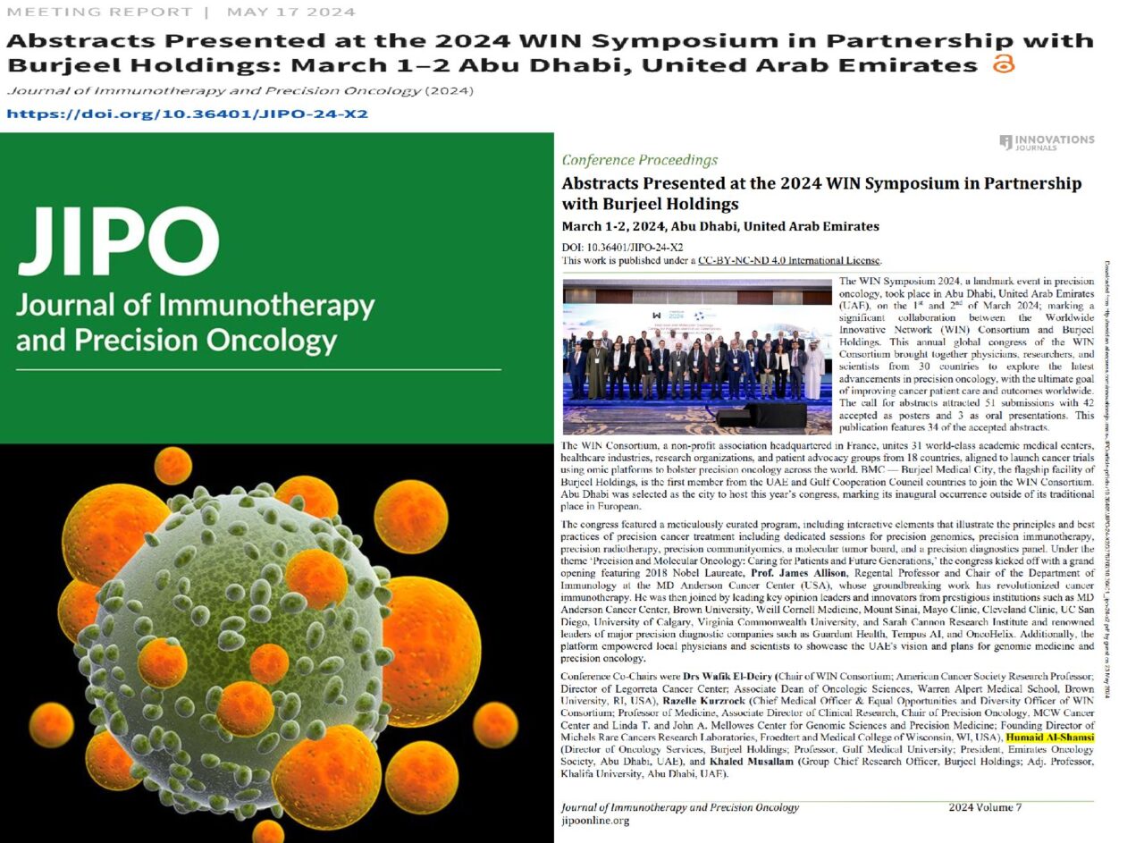 Humaid Al-Shamsi: Abstracts presented during the WIN Symposium 2024 in Abu Dhabi are now published