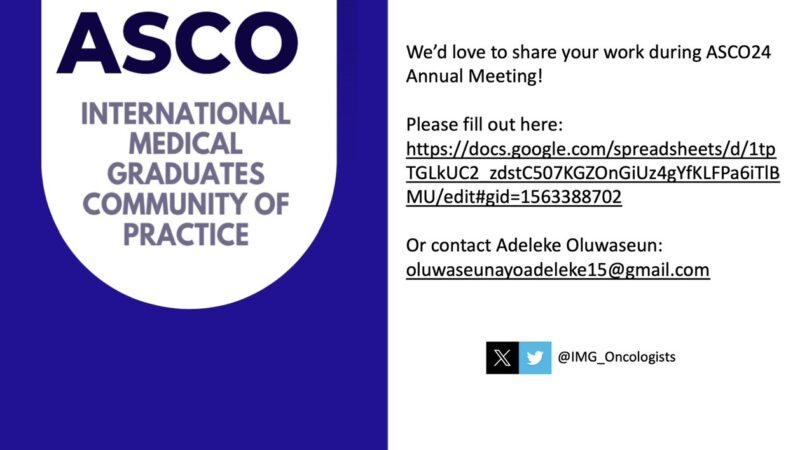 Let’s highlight the amazing contributions of IMG community at ASCO24 – IMG Oncologists