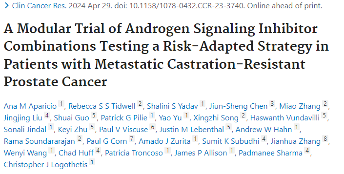 Andy Hahn: Congrats to Ana Aparicio and team on this trial of 192 men with mCRPC