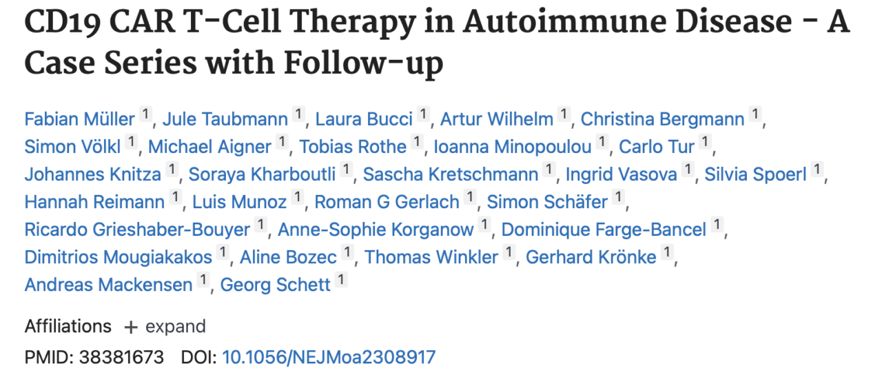 Monica Bertagnolli: Fascinating research I recently read about CAR-T therapy