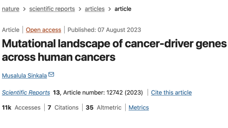 Andres Cardona: Mutational landscape of cancer-driver genes across human cancers