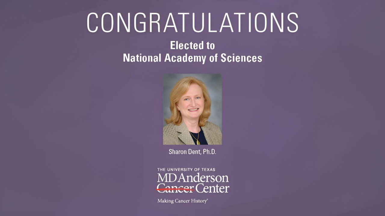 Peter WT Pisters: Proud to see Dr. Sharon Dent elected to the National Academy of Sciences