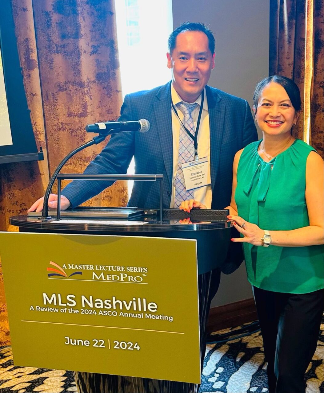 Chandler Park: An honor to co-host with Cathy Eng for the ASCO24 Nashville review