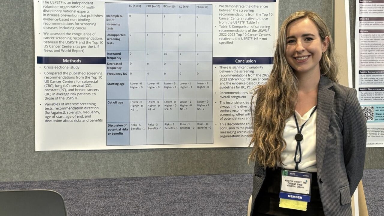 Bishal Gyawali: Drop by poster board number 62 where Dr. Kristin Wright is