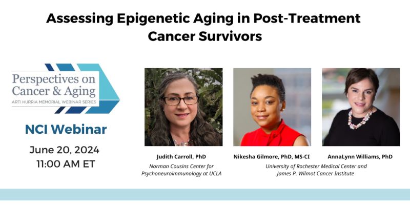 NIA-NCI Perspective on Cancer and Aging Arti Hurria Memorial Webinar Series