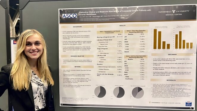 Cathy Eng: So proud of Alexandria Lenyo for presenting our poster on colorectal cancer