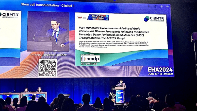 Dr. Antonio Jimenez Jimenez presented the ACCESS trial at the EHA 2024 – Sylvester Comprehensive Cancer Center