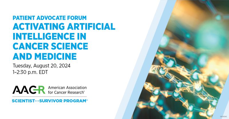 Register for the AACR virtual Patient Advocate Forum