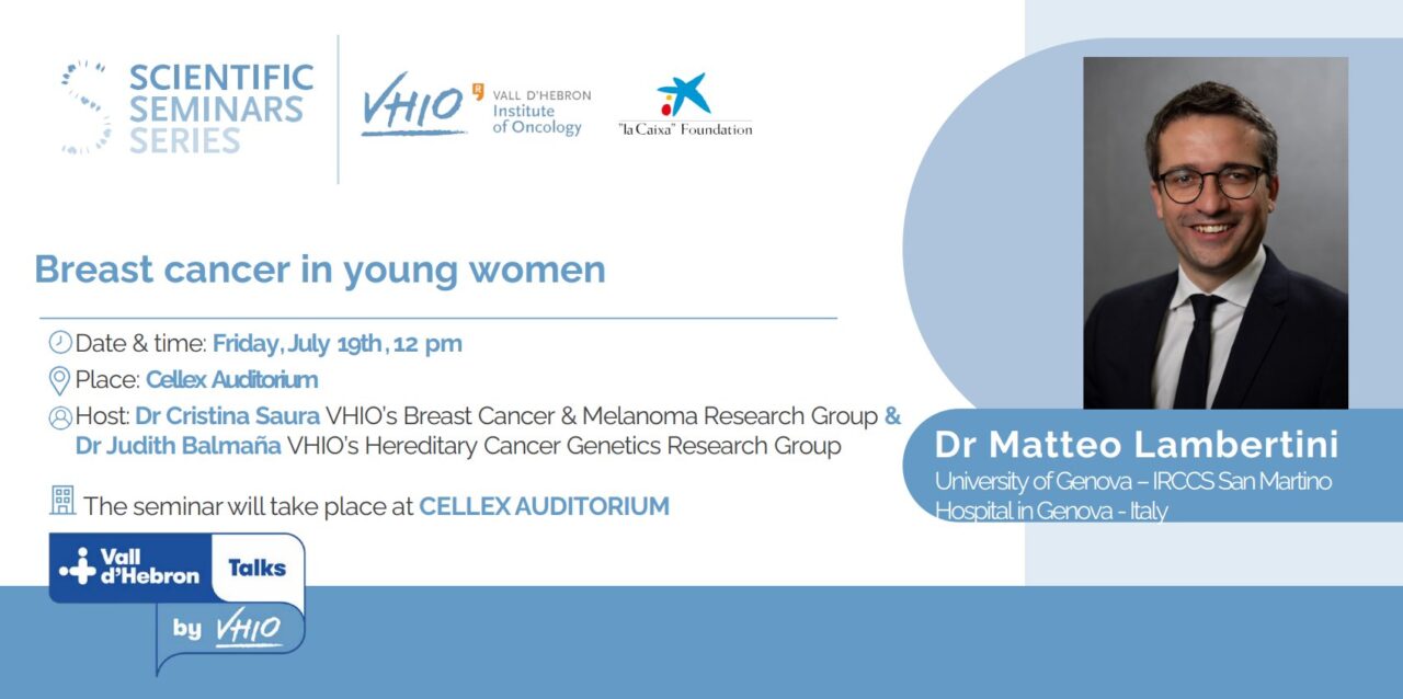 Matteo Lambertini: Honored to visit VHIO and discuss the challenges in the care of Breast Cancer in young women