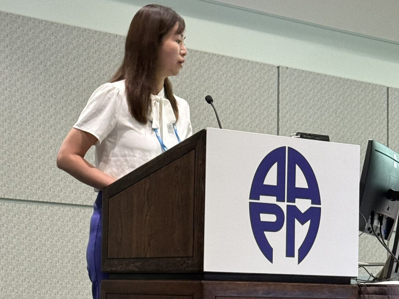 Mu-Han Lin: Dr. Fan Chi Su presenting Insights from MR-guided RT with MR Linac at AAPM 2024