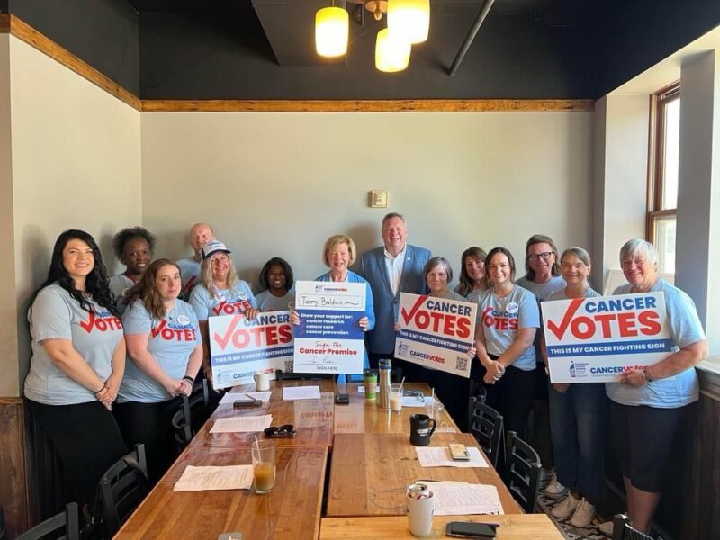 Sara Sahli: Thank you Tammy Baldwin for signing the cancer promise