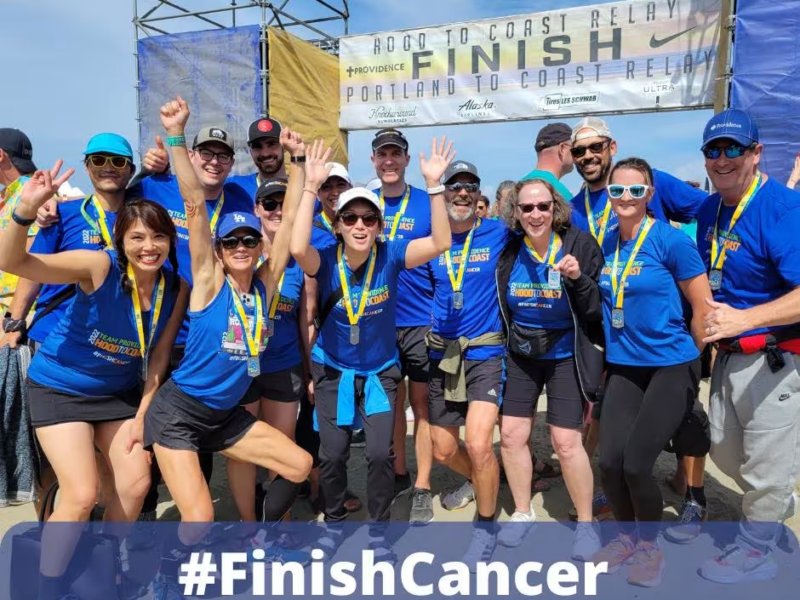 Cheering loudly for all the Finish Cancer Teams in Hood to Coast – Chiles Research Institute