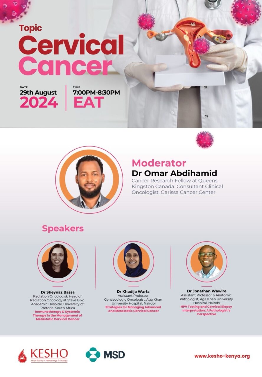 Register for the Cervical Cancer discussion on August 29 – Kenya Society of Haematology and Oncology
