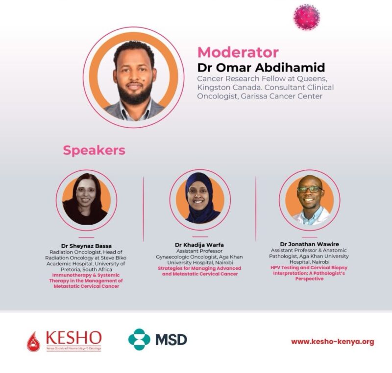 Register for the Cervical Cancer discussion on August 29 – Kenya Society of Haematology and Oncology