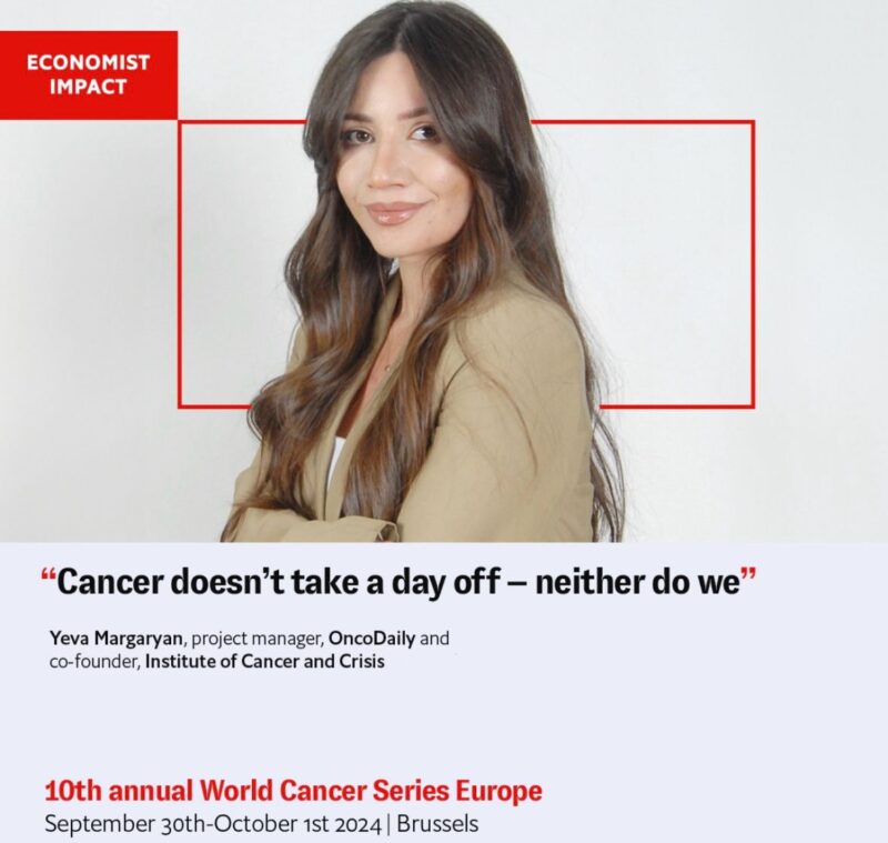 Yeva Margaryan: Honored to be a speaker at the Economist Impact’s 10th World Cancer Series Europe event