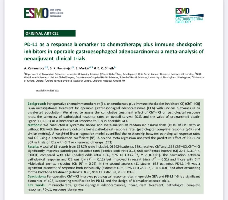 gastroesophageal cancers