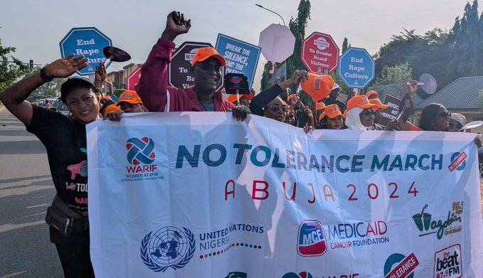 The ‘No Tolerance March’ to sensitise the public about Gender Based Violence