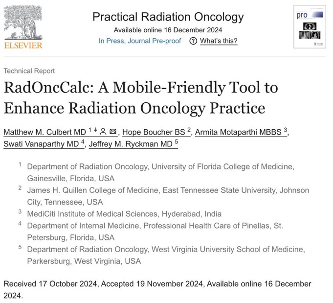 Radiation oncology 