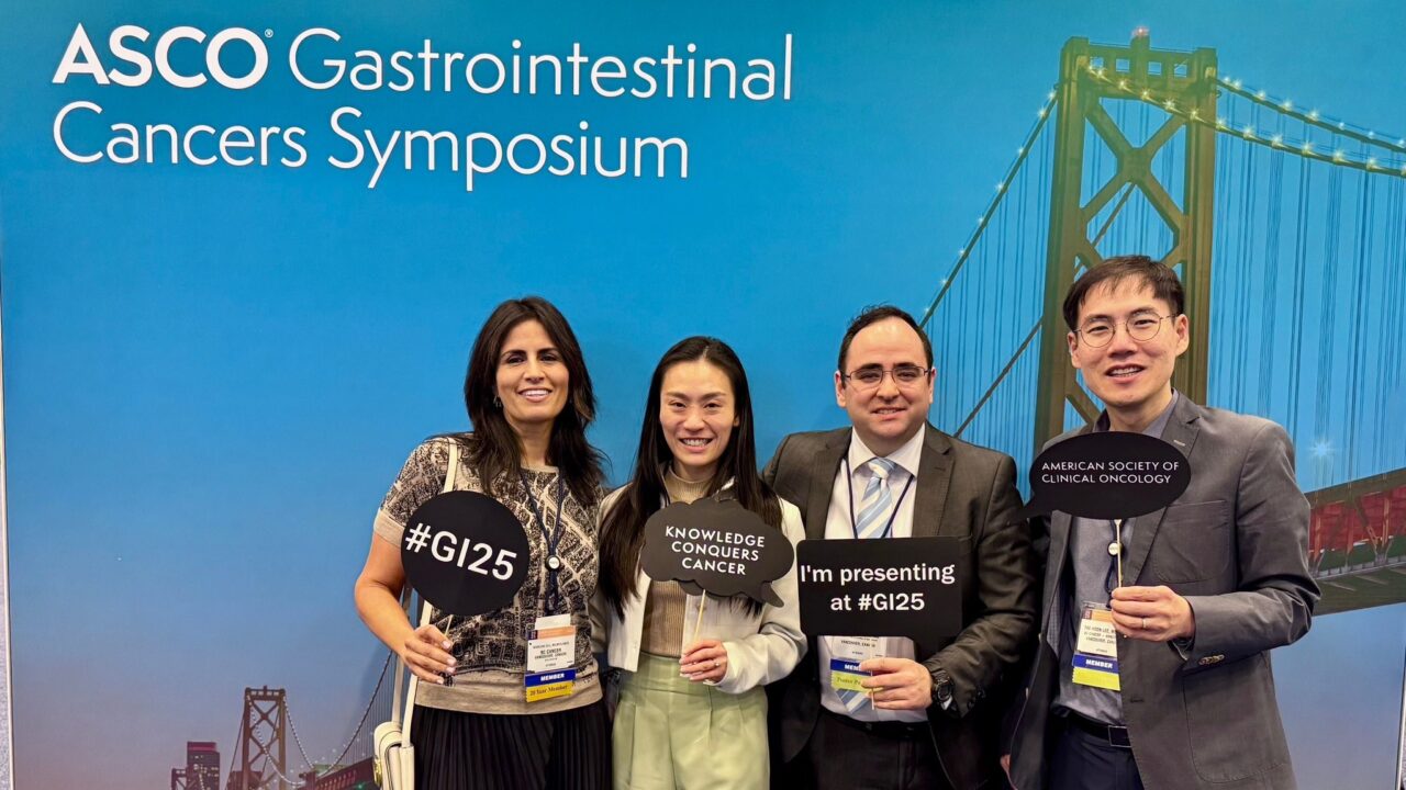 Sharlene Gill: Proud to see our past and present oncology trainees at ASCO GI25