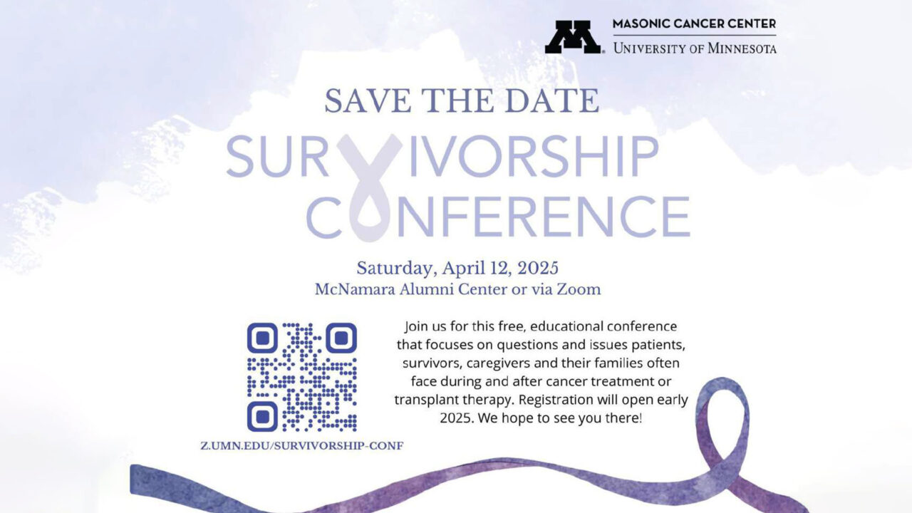 The 2025 Survivorship Conference on April 12 is fast approaching – Masonic Cancer Center