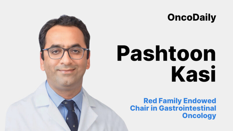 Pashtoon Kasi has been appointed as the new Red Family Endowed Chair in Gastrointestinal Oncology