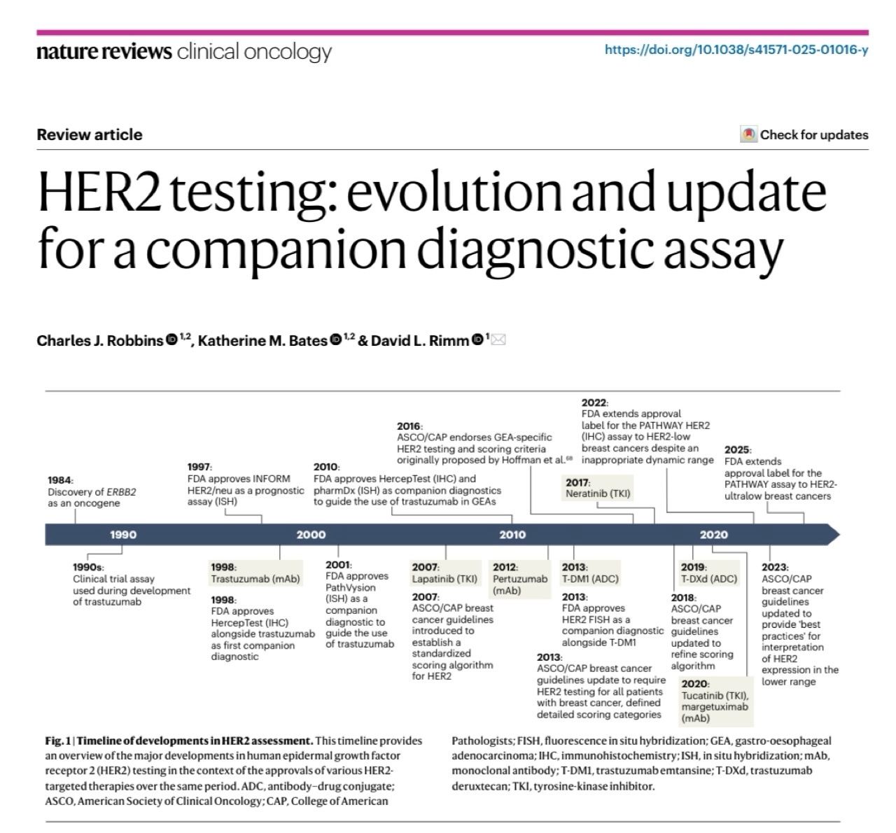 HER2 testing Nature reviews