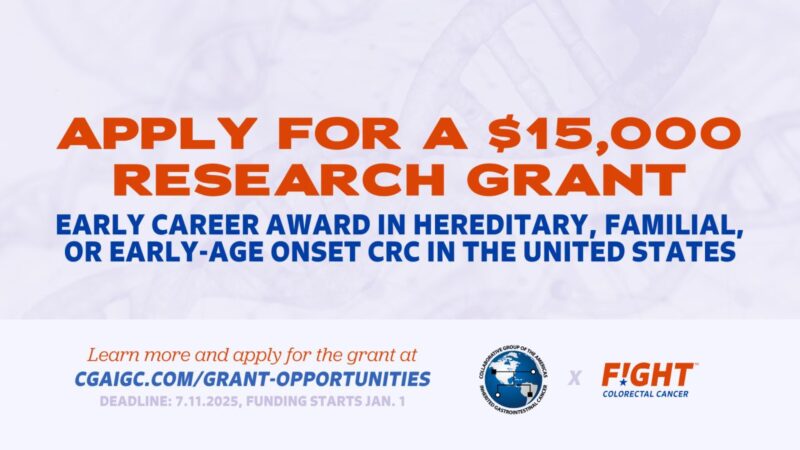 Apply for a $15,000 research grant – Fight Colorectal Cancer