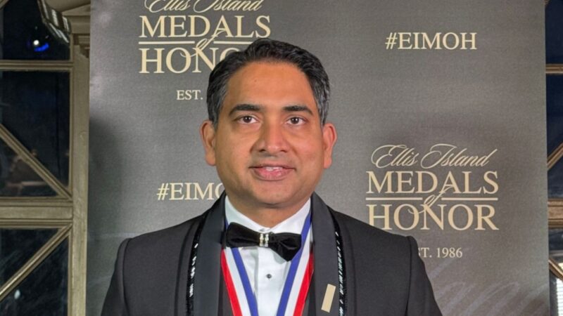 Manmeet Ahluwalia: Honored to Receive the Ellis Island Medal of Honor for Contributions to American Society