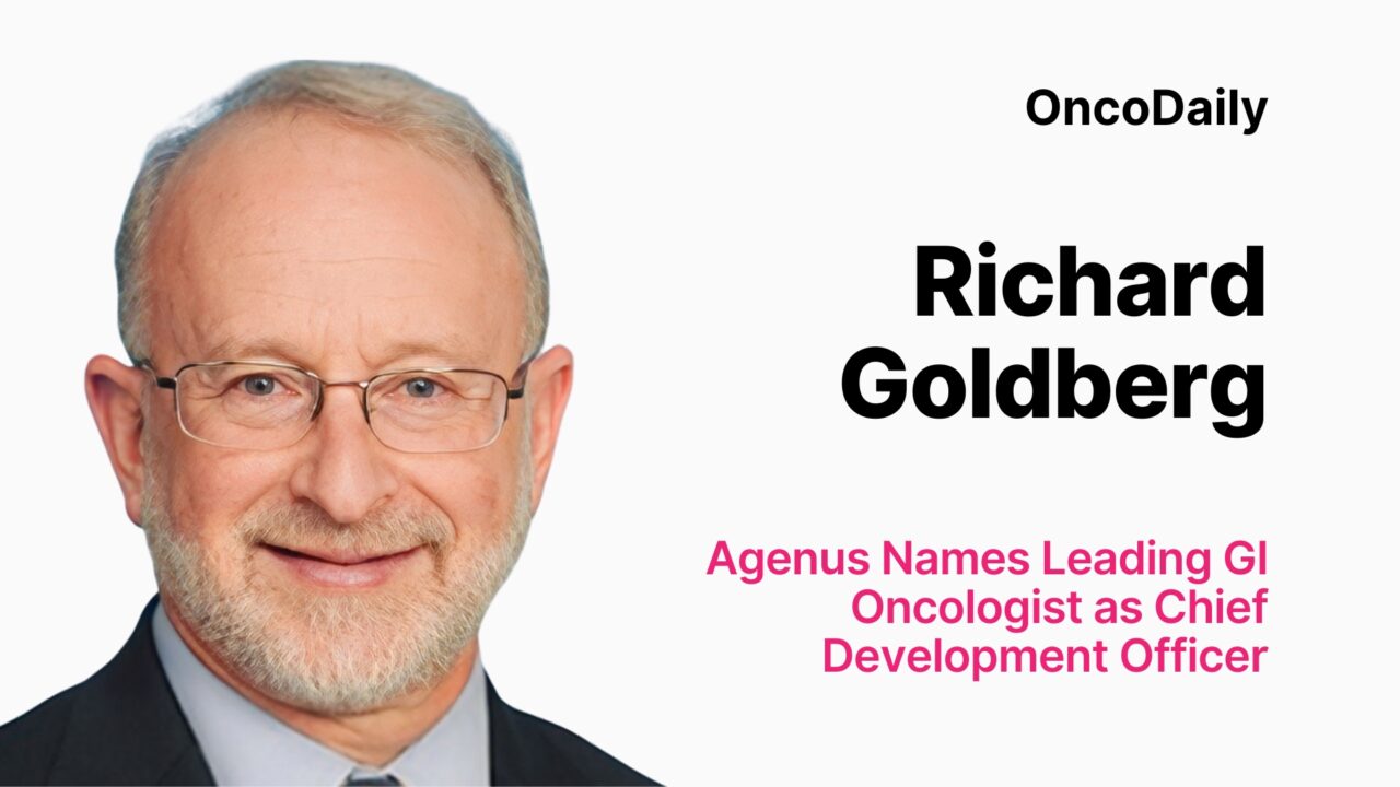 Agenus Names Leading GI Oncologist Dr. Richard Goldberg as Chief Development Officer