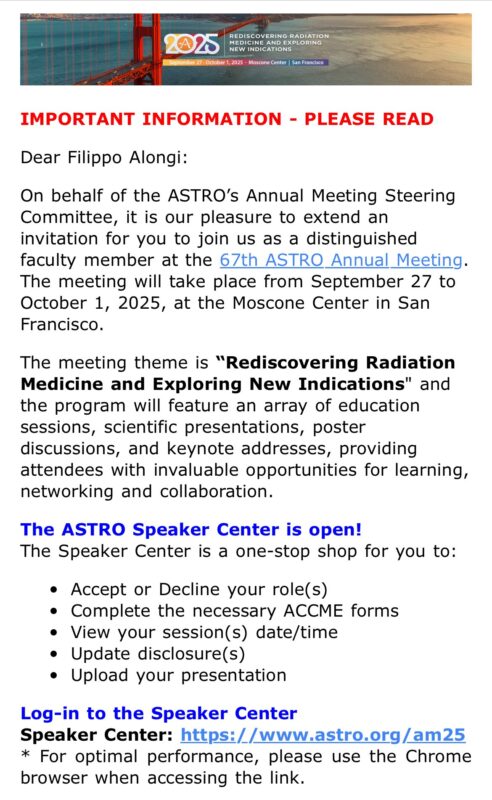 67th ESTRO Annual Meeting