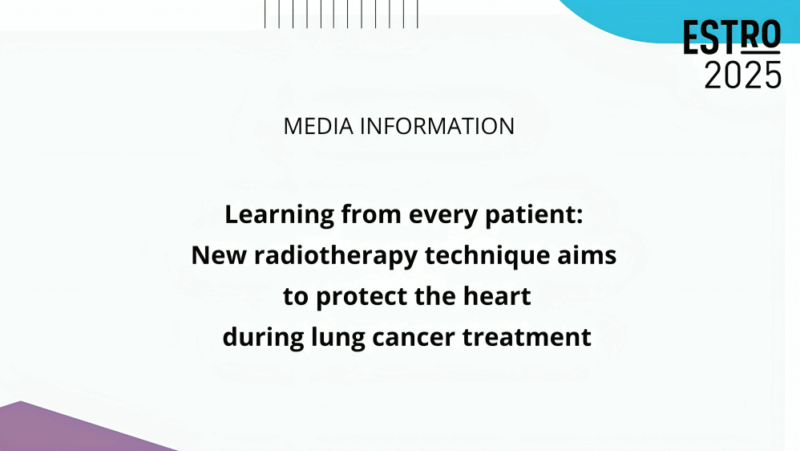New radiotherapy technique aims to protect the heart during lung cancer treatment – ESTRO