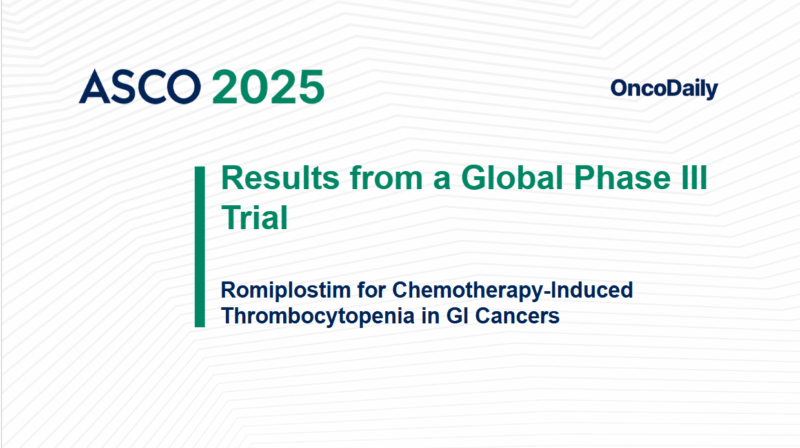 Romiplostim for Chemotherapy-induced Thrombocytopenia  Results from global phase iii trial in Gi cancers